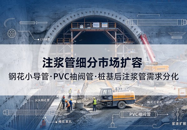 阳新注浆管细分市场扩容，隧道钢花小导管、PVC 袖阀管、桩基后注浆管需求分化